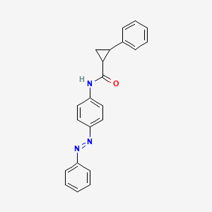 2-phenyl-N-{4-[(E)-phenyldiazenyl]phenyl}cyclopropanecarboxamide