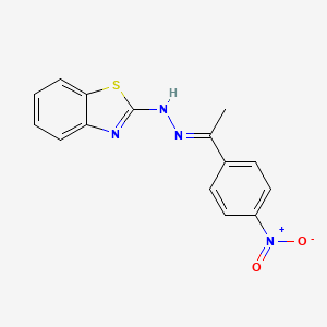 2-{(2E)-2-[1-(4-nitrophenyl)ethylidene]hydrazinyl}-1,3-benzothiazole