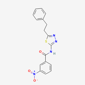 molecular formula C17H14N4O3S B11108419 3-nitro-N-[5-(2-phenylethyl)-1,3,4-thiadiazol-2-yl]benzamide 