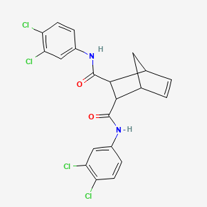 molecular formula C21H16Cl4N2O2 B11108439 N,N'-bis(3,4-dichlorophenyl)bicyclo[2.2.1]hept-5-ene-2,3-dicarboxamide 