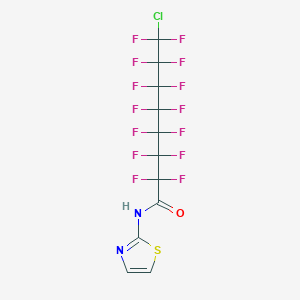 molecular formula C11H3ClF14N2OS B11108442 8-chloro-2,2,3,3,4,4,5,5,6,6,7,7,8,8-tetradecafluoro-N-(1,3-thiazol-2-yl)octanamide 