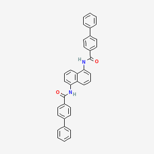 molecular formula C36H26N2O2 B11108460 N,N'-naphthalene-1,5-diyldibiphenyl-4-carboxamide 