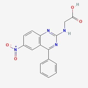 molecular formula C16H12N4O4 B11108468 (6-Nitro-4-phenyl-quinazolin-2-ylamino)-acetic acid 