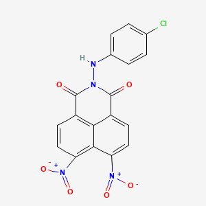 molecular formula C18H9ClN4O6 B11108471 2-[(4-chlorophenyl)amino]-6,7-dinitro-1H-benzo[de]isoquinoline-1,3(2H)-dione 