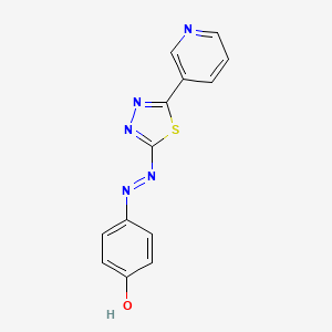 4-{(E)-[5-(pyridin-3-yl)-1,3,4-thiadiazol-2-yl]diazenyl}phenol