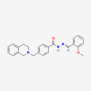 4-(3,4-dihydroisoquinolin-2(1H)-ylmethyl)-N'-[(E)-(2-methoxyphenyl)methylidene]benzohydrazide