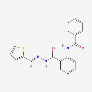 molecular formula C19H15N3O2S B11108567 N-(2-{[(2E)-2-(thiophen-2-ylmethylidene)hydrazinyl]carbonyl}phenyl)benzamide 