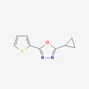 2-Cyclopropyl-5-(thiophen-2-YL)-1,3,4-oxadiazole