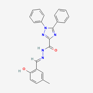 N'-[(E)-(2-hydroxy-5-methylphenyl)methylidene]-1,5-diphenyl-1H-1,2,4-triazole-3-carbohydrazide