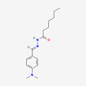 molecular formula C16H25N3O B11108596 N'-[(E)-[4-(Dimethylamino)phenyl]methylidene]heptanehydrazide 