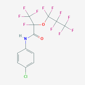 molecular formula C12H5ClF11NO2 B11108600 N-(4-chlorophenyl)-2,3,3,3-tetrafluoro-2-(1,1,2,2,3,3,3-heptafluoropropoxy)propanamide 