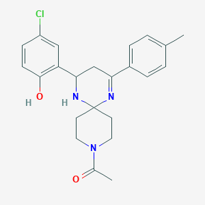 1-[4-(5-Chloro-2-hydroxyphenyl)-2-(4-methylphenyl)-1,5,9-triazaspiro[5.5]undec-1-EN-9-YL]ethanone