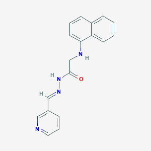 molecular formula C18H16N4O B11108657 2-[(Naphthalen-1-YL)amino]-N'-[(E)-(pyridin-3-YL)methylidene]acetohydrazide 