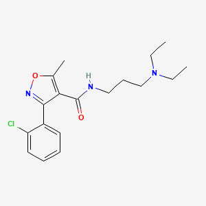 3-(2-chlorophenyl)-N-[3-(diethylamino)propyl]-5-methyl-1,2-oxazole-4-carboxamide