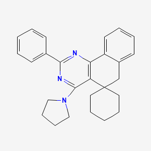 2-phenyl-4-(pyrrolidin-1-yl)-6H-spiro[benzo[h]quinazoline-5,1'-cyclohexane]