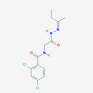 molecular formula C13H15Cl2N3O2 B11108673 2,4-dichloro-N-{2-[(2Z)-2-(1-methylpropylidene)hydrazino]-2-oxoethyl}benzamide 