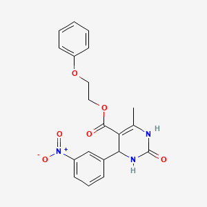 2-Phenoxyethyl 6-methyl-4-(3-nitrophenyl)-2-oxo-1,2,3,4-tetrahydropyrimidine-5-carboxylate