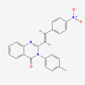 molecular formula C23H17N3O3 B11108688 3-(4-methylphenyl)-2-[(E)-2-(4-nitrophenyl)ethenyl]quinazolin-4(3H)-one 