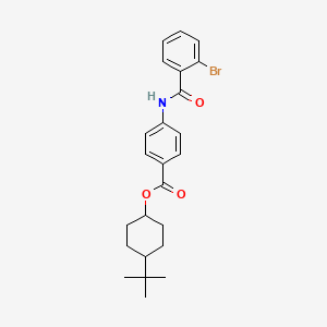 molecular formula C24H28BrNO3 B11108692 4-Tert-butylcyclohexyl 4-{[(2-bromophenyl)carbonyl]amino}benzoate 