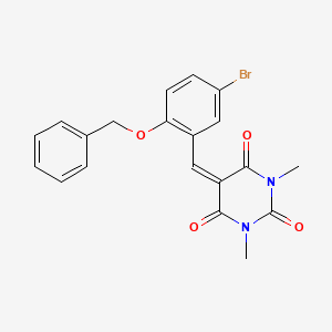 5-[2-(benzyloxy)-5-bromobenzylidene]-1,3-dimethylpyrimidine-2,4,6(1H,3H,5H)-trione