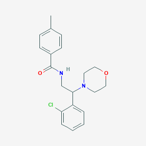 molecular formula C20H23ClN2O2 B11108723 N-[2-(2-chlorophenyl)-2-(morpholin-4-yl)ethyl]-4-methylbenzamide 