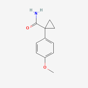 molecular formula C11H13NO2 B11108724 1-(4-Methoxyphenyl)cyclopropane-1-carboxamide 