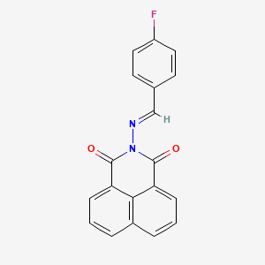 2-{[(E)-(4-fluorophenyl)methylidene]amino}-1H-benzo[de]isoquinoline-1,3(2H)-dione