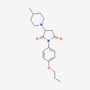 3-(4-Methylpiperidin-1-yl)-1-(4-propoxyphenyl)pyrrolidine-2,5-dione