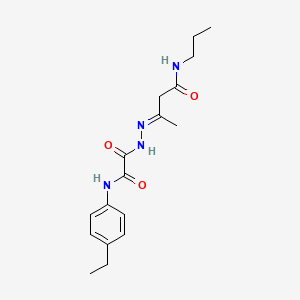 (3E)-3-(2-{[(4-ethylphenyl)amino](oxo)acetyl}hydrazinylidene)-N-propylbutanamide