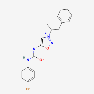 N-(4-bromophenyl)-N'-[3-(1-phenylpropan-2-yl)oxadiazol-3-ium-5-yl]carbamimidate