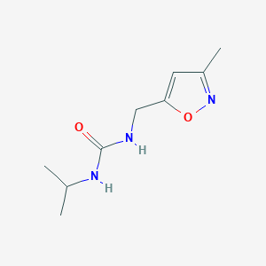 molecular formula C9H15N3O2 B11108800 1-[(3-Methyl-1,2-oxazol-5-YL)methyl]-3-(propan-2-YL)urea 