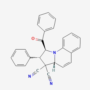 molecular formula C27H19N3O B11108804 (1S,2S,3aR)-2-phenyl-1-(phenylcarbonyl)-1,2-dihydropyrrolo[1,2-a]quinoline-3,3(3aH)-dicarbonitrile 