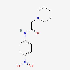 molecular formula C13H17N3O3 B11108822 1-Piperidineacetamide, N-(4-nitrophenyl)- CAS No. 38367-22-5