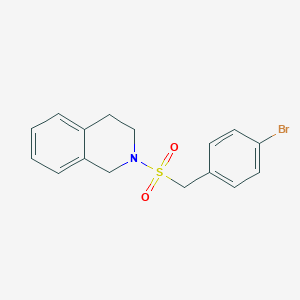 molecular formula C16H16BrNO2S B11108836 2-[(4-Bromobenzyl)sulfonyl]-1,2,3,4-tetrahydroisoquinoline 