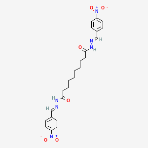 molecular formula C24H28N6O6 B11108867 N'~1~,N'~10~-bis[(E)-(4-nitrophenyl)methylidene]decanedihydrazide 