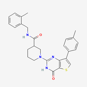 N-(2-methylbenzyl)-1-[7-(4-methylphenyl)-4-oxo-3,4-dihydrothieno[3,2-d]pyrimidin-2-yl]piperidine-3-carboxamide