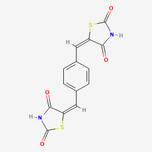 (5E,5'E)-5,5'-[benzene-1,4-diyldi(E)methylylidene]bis(1,3-thiazolidine-2,4-dione)