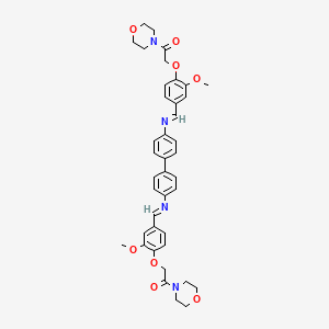 2,2'-{biphenyl-4,4'-diylbis[nitrilo(E)methylylidene(2-methoxybenzene-4,1-diyl)oxy]}bis[1-(morpholin-4-yl)ethanone]