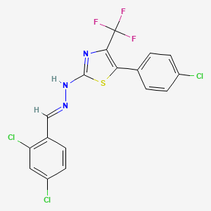 5-(4-chlorophenyl)-2-[(2E)-2-(2,4-dichlorobenzylidene)hydrazinyl]-4-(trifluoromethyl)-1,3-thiazole