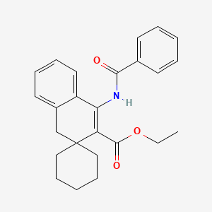 molecular formula C25H27NO3 B11108951 ethyl 4'-benzamido-1'H-spiro[cyclohexane-1,2'-naphthalene]-3'-carboxylate 