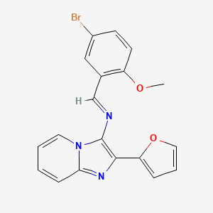 N-[(E)-(5-bromo-2-methoxyphenyl)methylidene]-2-(furan-2-yl)imidazo[1,2-a]pyridin-3-amine