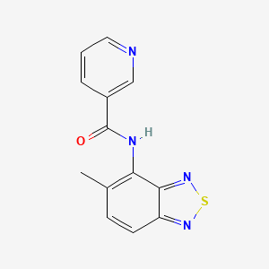 molecular formula C13H10N4OS B11108971 N-(5-methyl-2,1,3-benzothiadiazol-4-yl)pyridine-3-carboxamide 