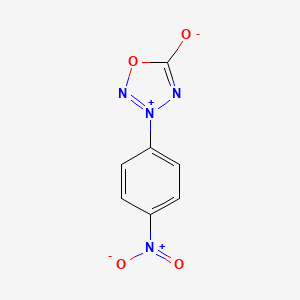 molecular formula C7H4N4O4 B11108979 3-(4-Nitrophenyl)-1,2,3,4-oxatriazol-3-ium-5-olate 