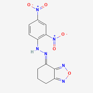 (4E)-4-[2-(2,4-dinitrophenyl)hydrazinylidene]-4,5,6,7-tetrahydro-2,1,3-benzoxadiazole