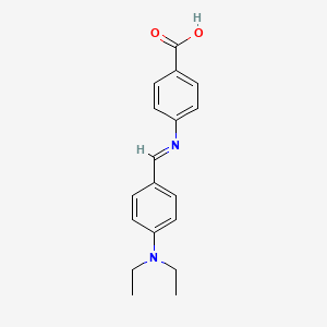 molecular formula C18H20N2O2 B11109013 4-[(E)-{[4-(Diethylamino)phenyl]methylidene}amino]benzoic acid CAS No. 64518-99-6