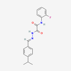 N-(2-fluorophenyl)-2-oxo-2-{(2E)-2-[4-(propan-2-yl)benzylidene]hydrazinyl}acetamide