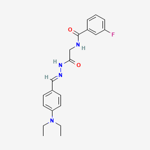 N-({N'-[(E)-[4-(Diethylamino)phenyl]methylidene]hydrazinecarbonyl}methyl)-3-fluorobenzamide