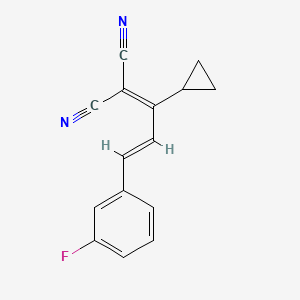 [(2E)-1-cyclopropyl-3-(3-fluorophenyl)prop-2-en-1-ylidene]propanedinitrile