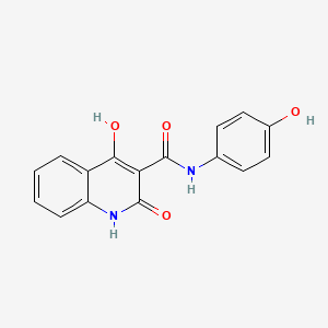 molecular formula C16H12N2O4 B11109047 4-hydroxy-N-(4-hydroxyphenyl)-2-oxo-1,2-dihydroquinoline-3-carboxamide 