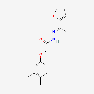 molecular formula C16H18N2O3 B11109050 2-(3,4-dimethylphenoxy)-N'-[(1E)-1-(furan-2-yl)ethylidene]acetohydrazide 